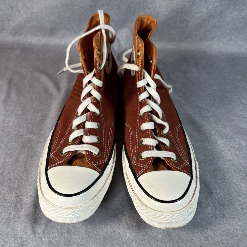 Converse Chuck 70 Hi (Men's Size 7.5) Monarch/Rugged Orange/Egret Sneakers - Picture 6 of 6